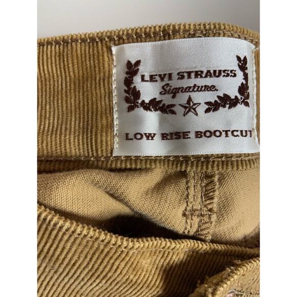VTG Levi Strauss Signature Low Rise Bootcut Corduroy Y2K Flap Pockets Brown 16 - Picture 3 of 6